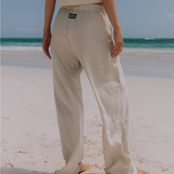 NWT Daily Drills Linen Resort Pants - Cream - XS/S - Picture 3 of 5